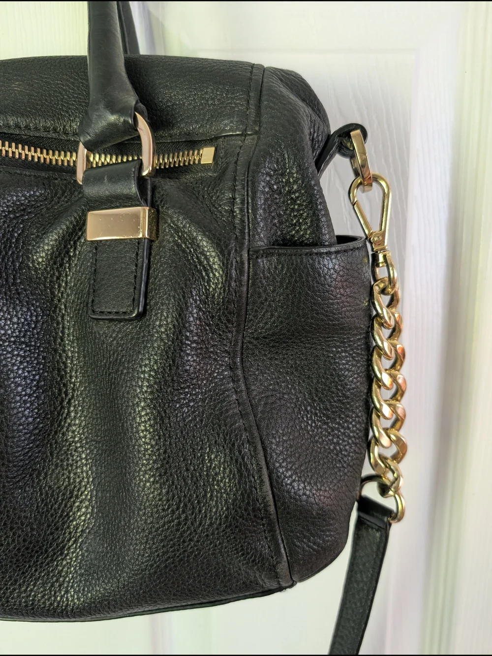 Michael Kors Weston Bag In Black Pebbled Leather